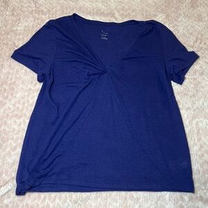 a new day Women's Navy Twist Front Tee